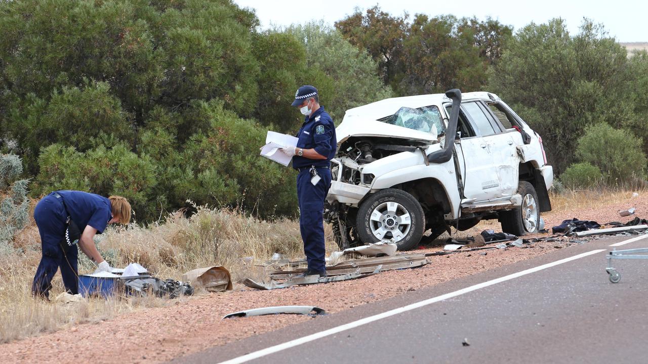 Michael Frank Knowles’s Nissan Patrol at the murder scene. Picture: Stephen Laffer