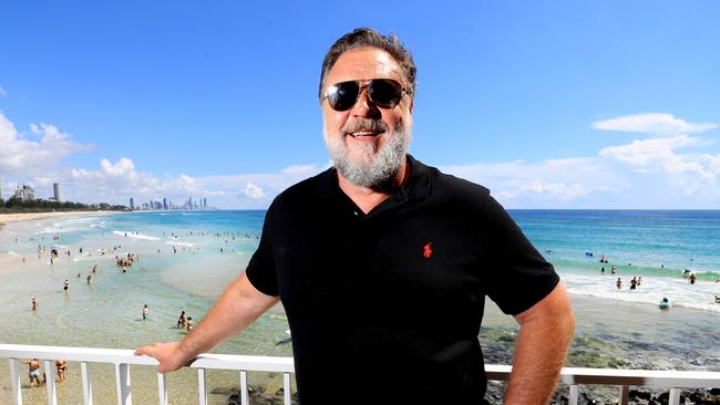 Aussie Hollywood star Russell Crowe is a huge Rabbitohs fan. Picture: Scott Powick