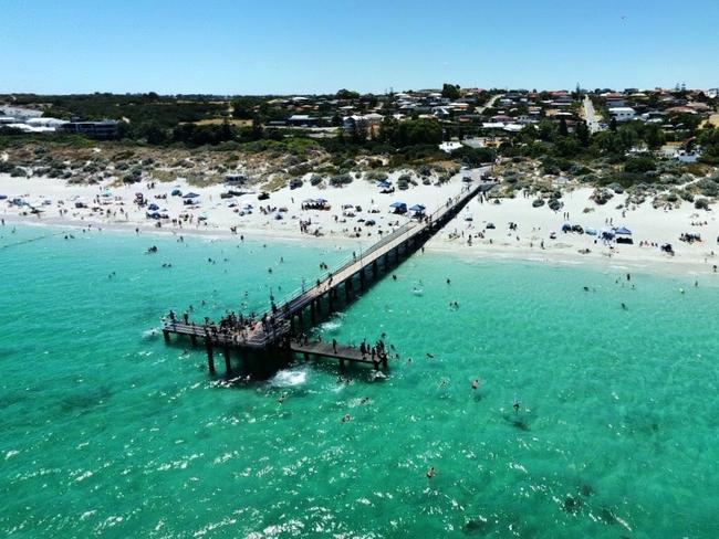 An aerial view of Coogee Beach in Perth's southwest. Picture: Supplied/ Google