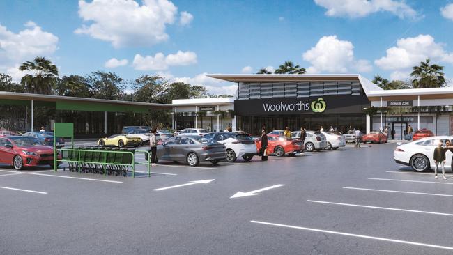 Mareeba will be home to a new shopping centre featuring Woolworths if a $50m plan by a Melbourne-based development group proceeds – pictured is a concept image from Sphere Group Development, which has bought the 1.52ha parcel of land at 232 Byrnes St. Picture: supplied.