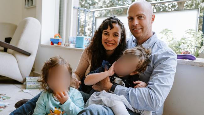 Author and journalist Amir Tibon with his wife Miri and daughters Galia and Carmel. Picture: Supplied