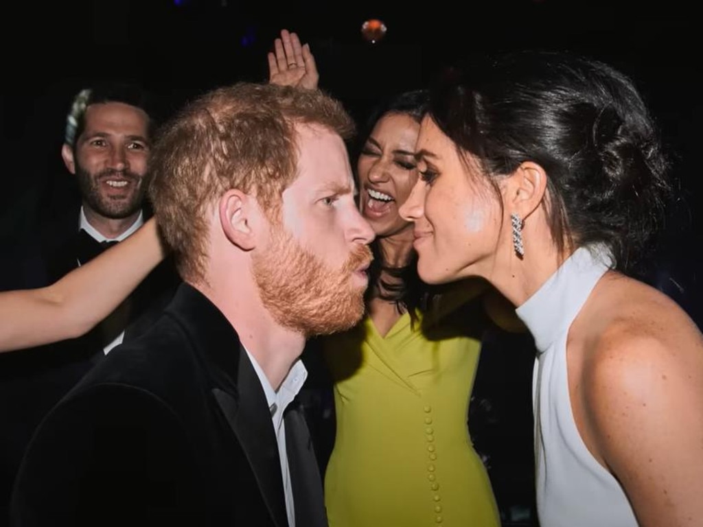 The Sussexes party at their wedding reception.