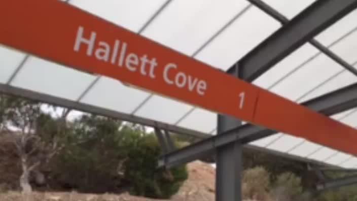 Seaford trains down, Hallett Cove train station empty