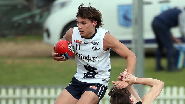 Phoenix Hargrave in action for South Adelaide in the SANFL under-16s. Picture: SANFL/Peter Argent