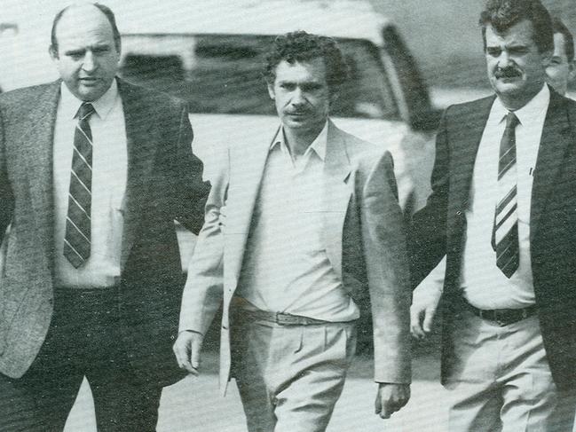 Barrie Watts is arrested in December 1987.