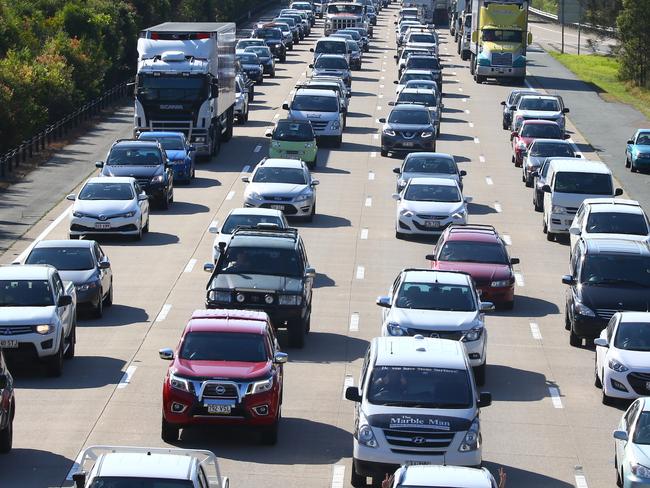 Almost $900 million will be spent on upgrades to the M1 between Varsity Lakes and Tugun and between Eight Mile Plains and Daisy Hill with half of that cash to be spent over the next four years. Picture: David Clarke