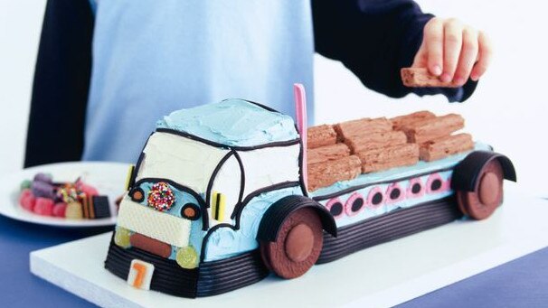 Bake a big blue truck cake. Picture: Supplied