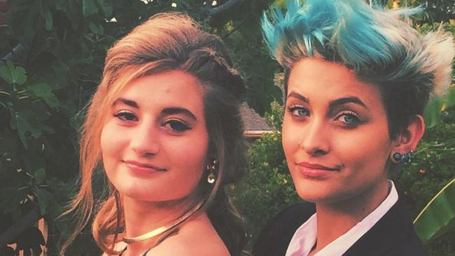 Paris Jackson shows off her blue hair before prom. Picture: Paris Jackson/Instagram