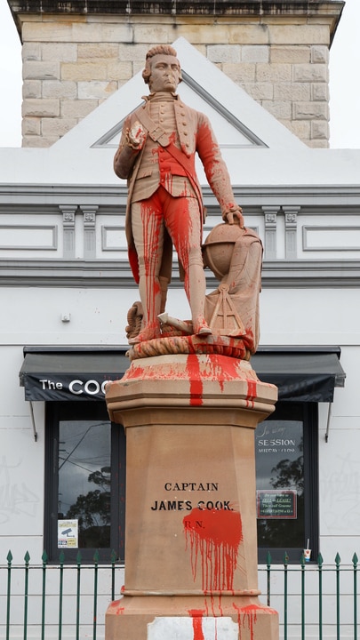 Vandals’ attack Sydney Captain Cook statue