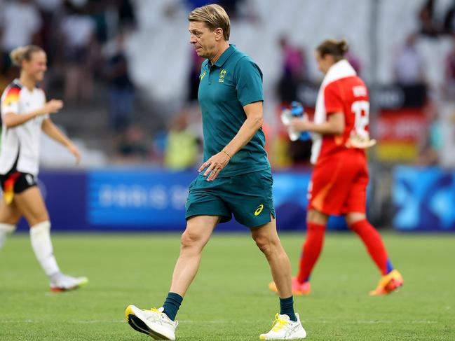 Tony Gustavsson has apologised to fans after the Matildas’ defeat. Picture: Getty Images