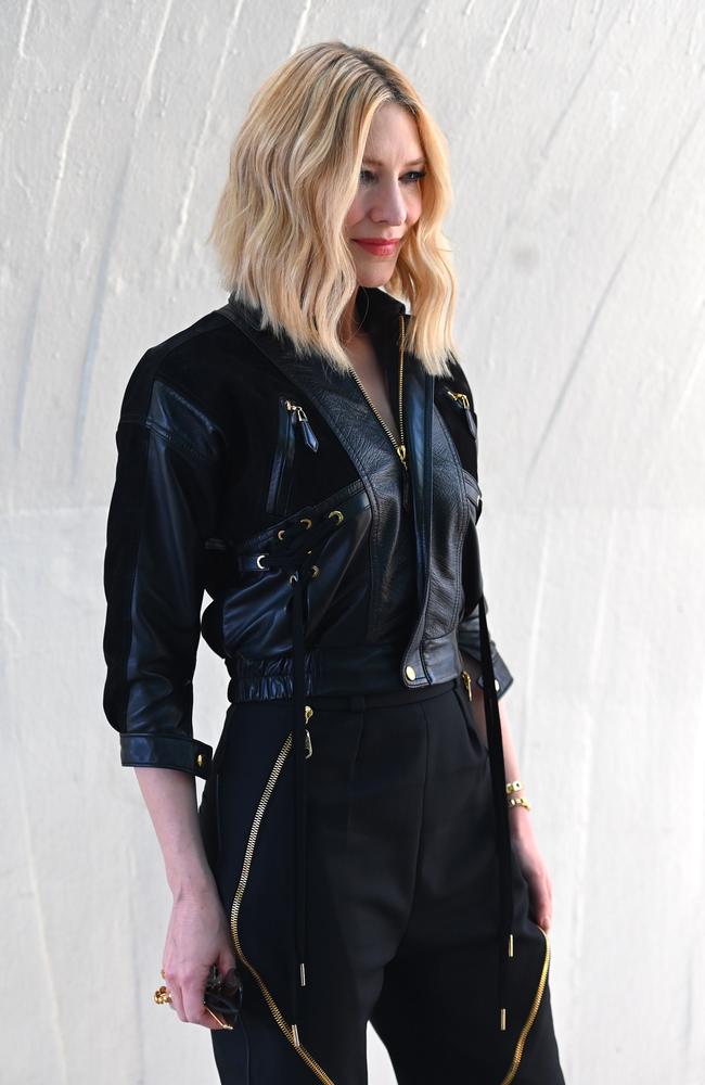 Cate Blanchett attends the Louis Vuitton Cruise 2020 Fashion Show at JFK Airport.