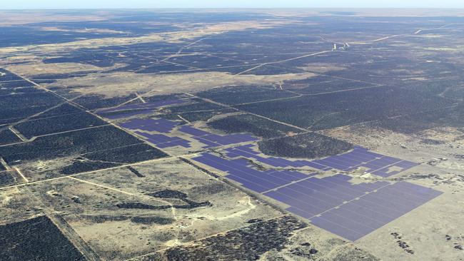 A mock-up image of the Columboola Solar Farm, which will begin work this month.