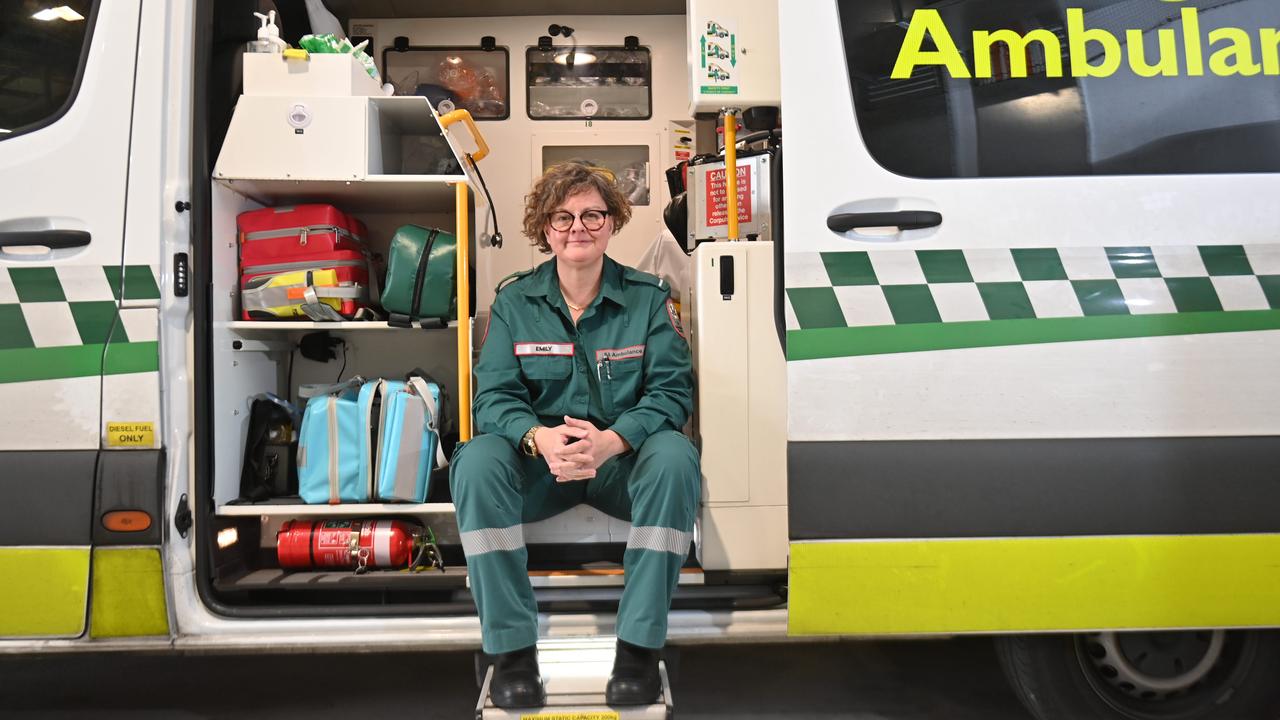 Paramedic Emily George treated Ben at the scene of the crash and transferred him to the Royal Adelaide Hospital. Picture: Keryn Stevens