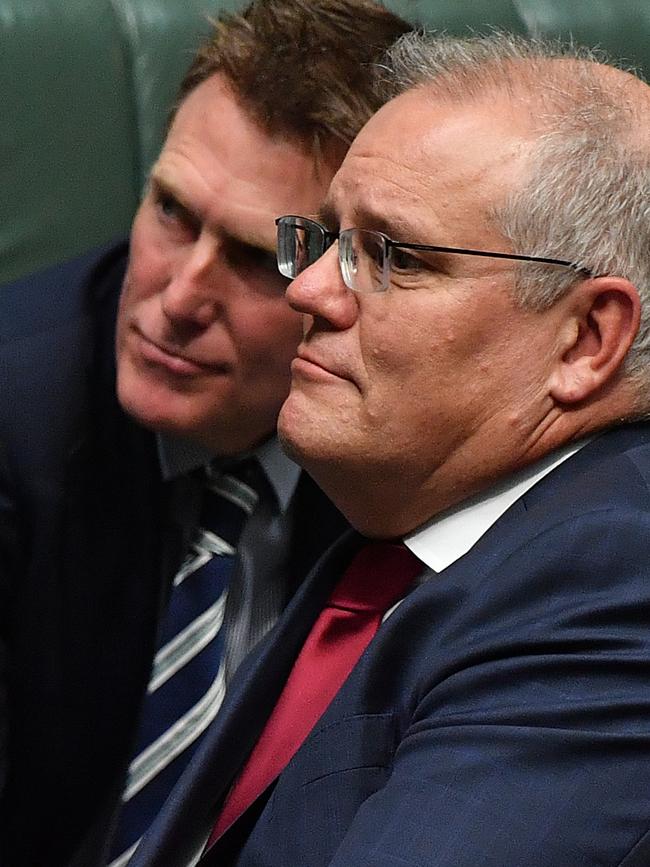 Scott Morrison and Christian Porter. Picture: Getty