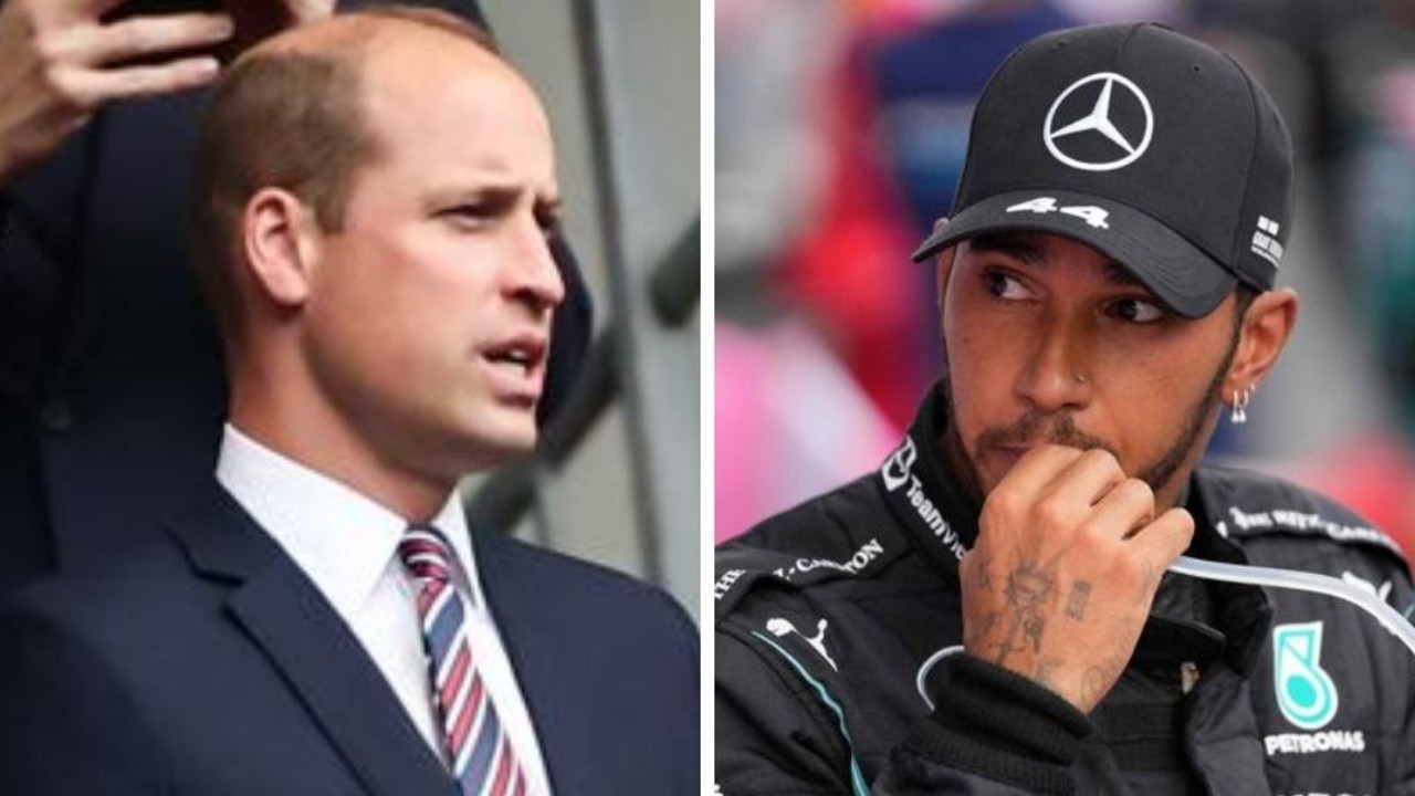 Prince William and Lewis Hamilton.