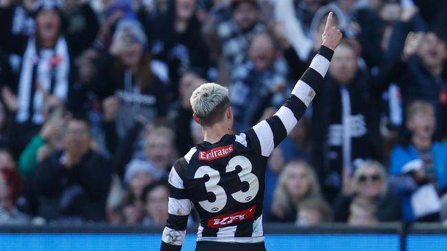 Collingwood keep soaring. (Photo by Michael Willson/AFL Photos via Getty Images)