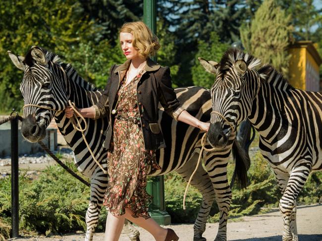 The attraction of exotic animals and the performance of Chastain are to be commended.