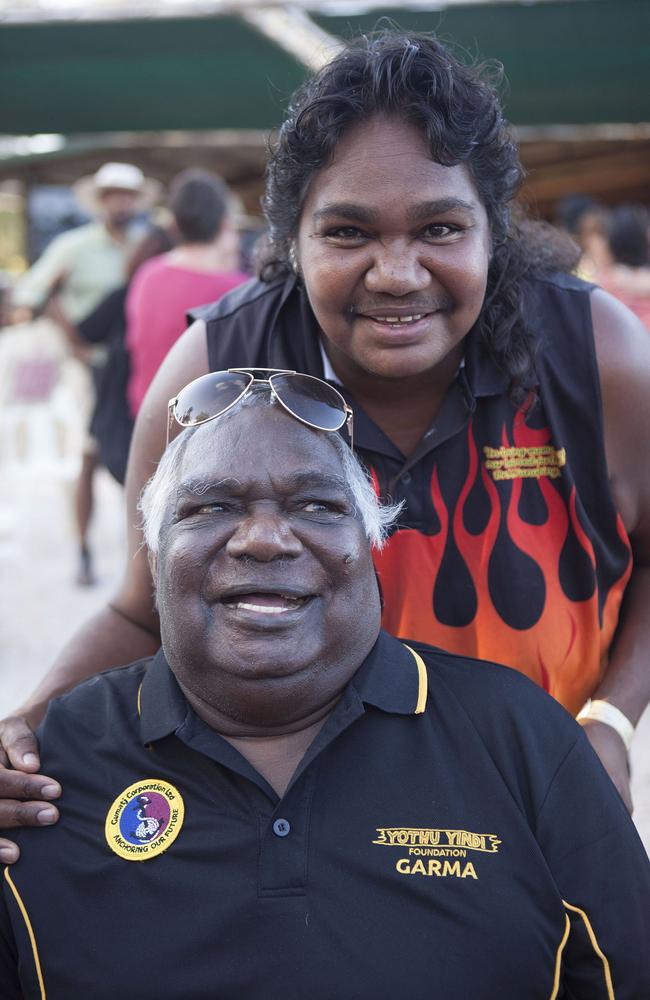 Dr Galarrwuy Yunupingu AC, who passed away in April 2023, pictured with his daughter Binmila Yunupingu in 2018. Picture: Melanie Faith / Yothu Yindi Foundation