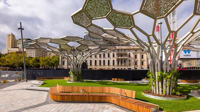 The Festival Plaza public realm launch will take place on Friday morning. Picture: Renewal SA