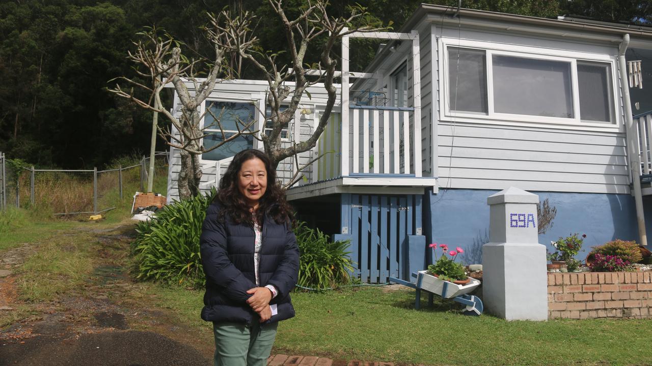 Grace Huang outside her home on Etna Street. Picture: News Corp Australia