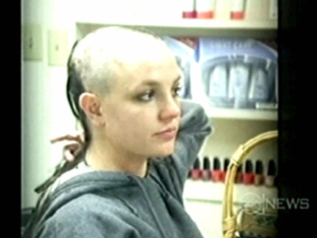 Spears shaved her own head.