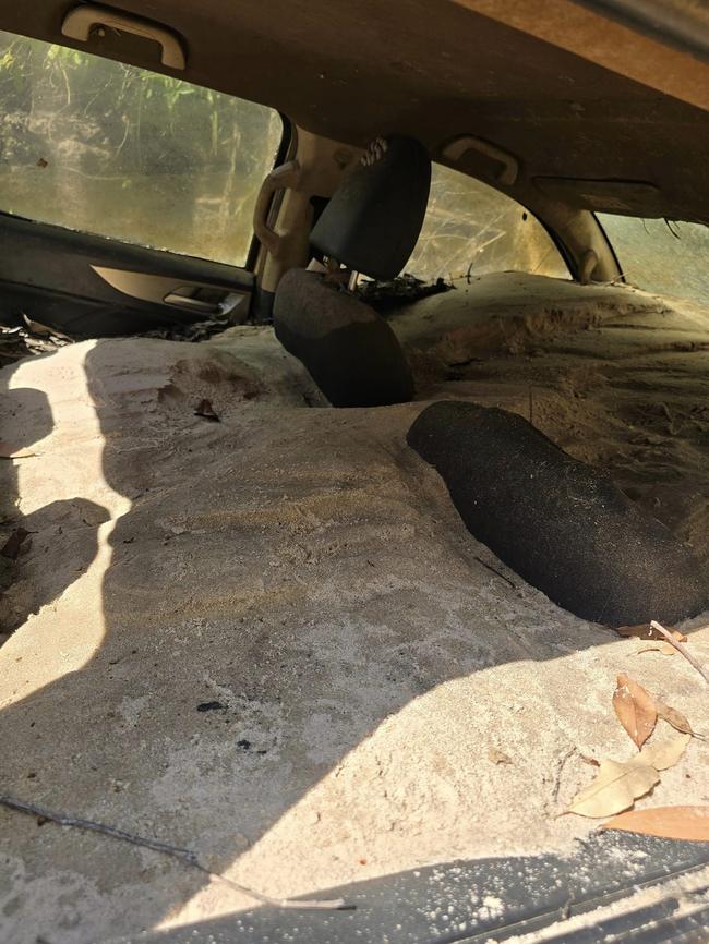 NT Towing 4x4 Recovery stumbled across an abandoned ute buried deep in the sand on their way to a job in Maningrida.