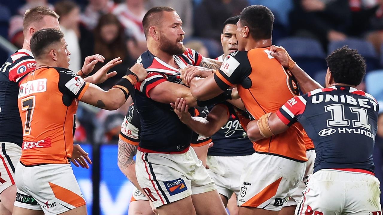 Jared Waerea-Hargreaves received two separate offences in one match against the Wests Tigers late last season. Picture: Matt King/Getty Images