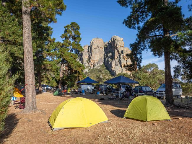 Parks Victoria confirmed no campsites would close under the rock climbing ban. Picture: Jason Edwards
