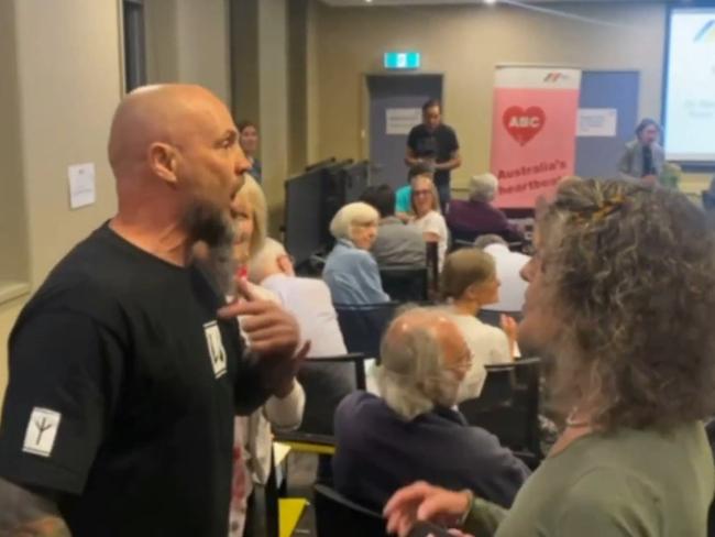 The event was being held at the Kew Library in inner Melbourne on Wednesday night.