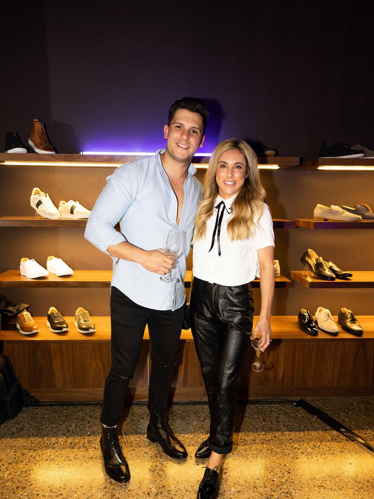 Johnny Balbuziente Kerry Knight at the opening of Bared Footwear’s Brisbane store in Fortitude Valley.