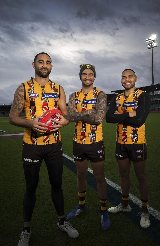 Wingard has spoken about his relationship with Shaun Burgoyne (left) at Hawthorn on the Black Australia Podcast. Picture: Chris Kidd