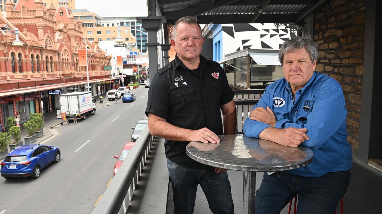 David O'Connell, left, with former business partner John Meek. Picture: Keryn Stevens