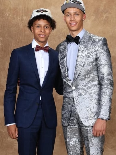 Dash and Dyson Daniels at the 2022 NBA Draft. Picture: IG @dashdanielss