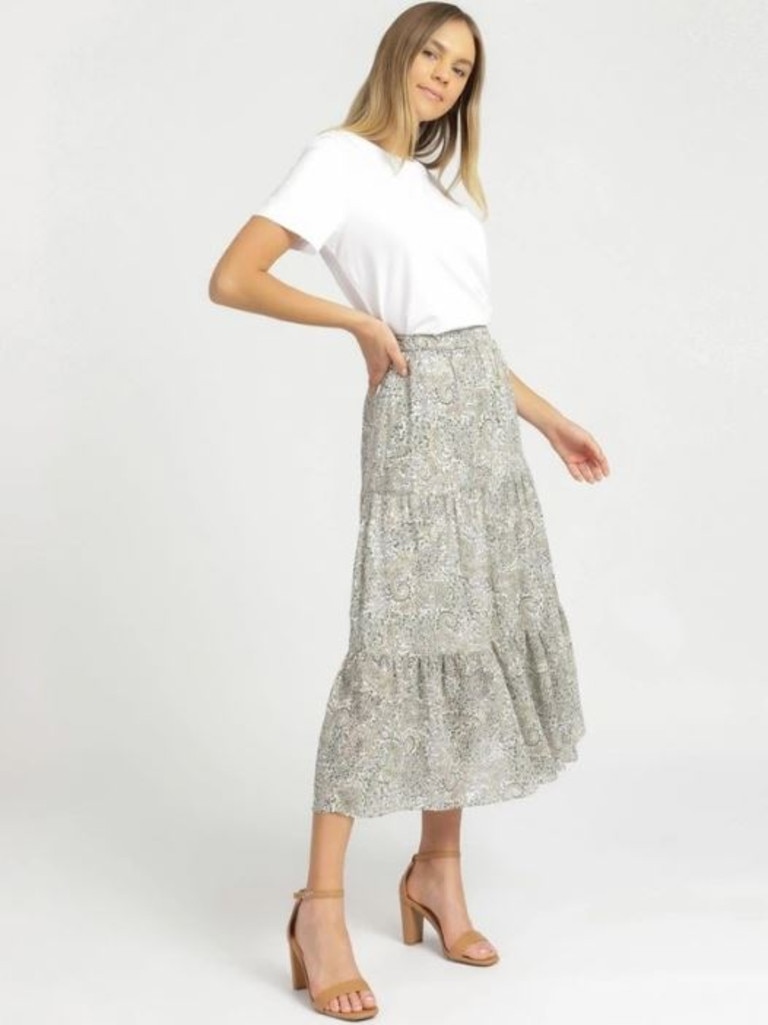 Tokito Tiered Midi Skirt