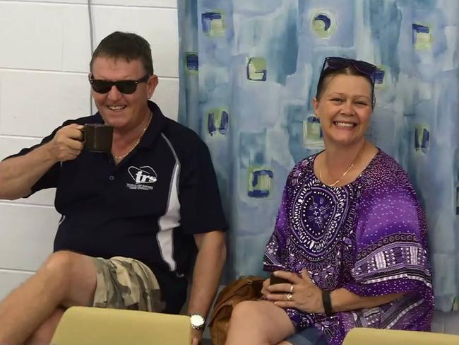 Mr Mudge and his wife Aly enjoying a cuppa. (Photo: Facebook)