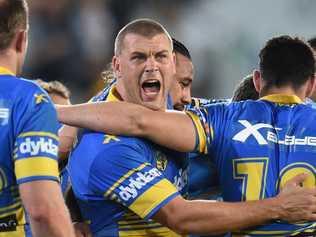 Eels player Danny Wicks reacts during the Round 20 NRL match between the Gold Coast Titans and the Parramatta Eels at CBUS Stadium on the Gold Coast, Saturday, June 23, 2016. (AAP Image/Dave Hunt) NO ARCHIVING, EDITORIAL USE ONLY. Picture: DAVE HUNT