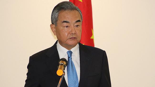 Chinese Foreign Minister Wang Yiin Honiara on Thursday night.   Picture: AFP