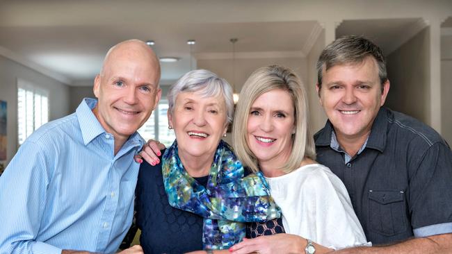 Brendan Luxton (left) with his mother Liz, sister Marita Corbett and brother Derek Luxton 2020.