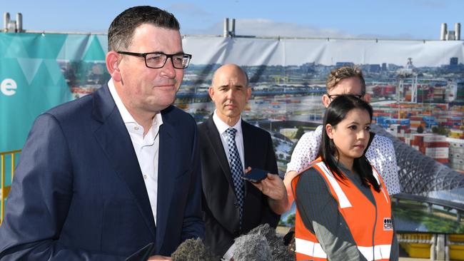 Victorian Premier Daniel Andrews announces the start of construction of the tunnel. Picture: AAP