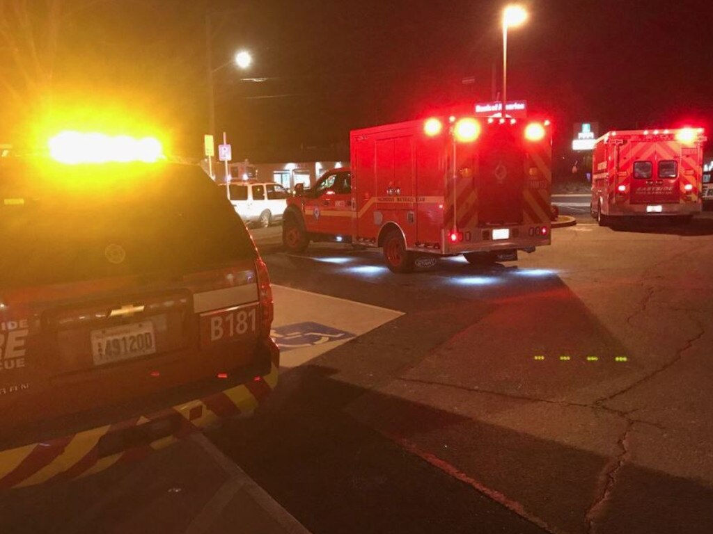 A misdelivered urine sample sparked a movie theatre evacuation in Washington state, according to officials. Picture: Twitter/Eastside Firefighters