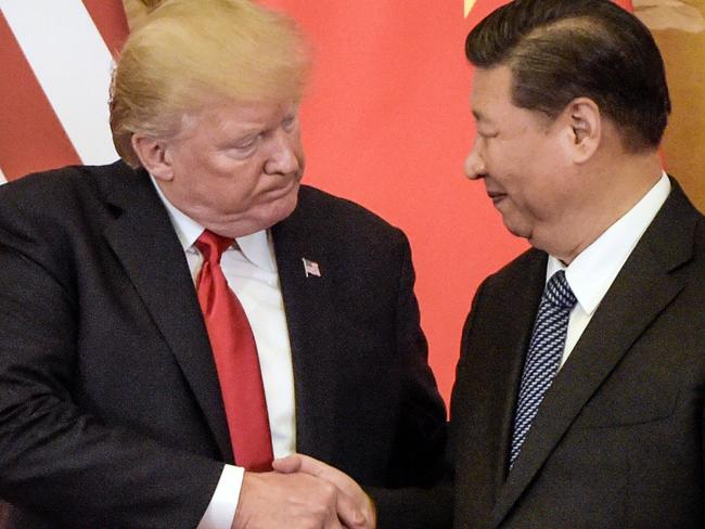 US President Donald Trump and Chinese counterpart Xi Jinping have competing interests on the world stage. Picture: Fred Dufour/AFP