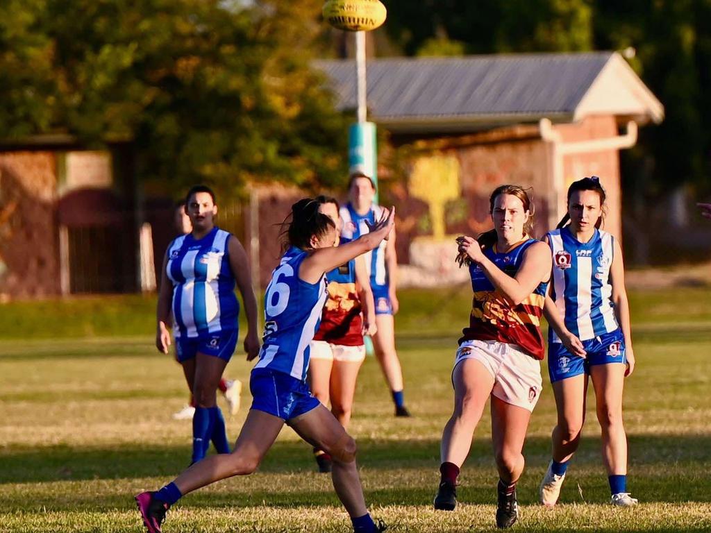 Bethany Zimitat has won five premierships with the Glenmore Bulls.