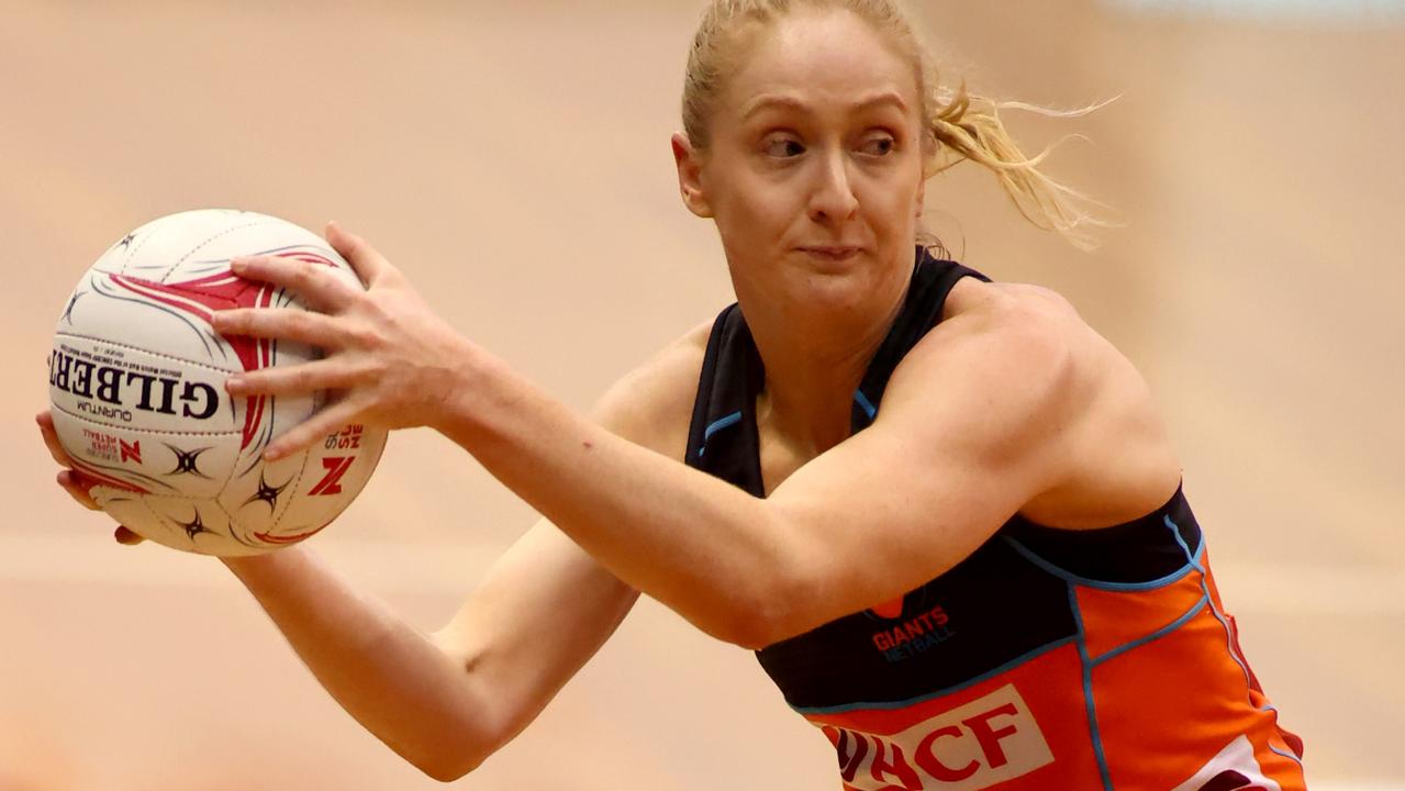 Maddie Hay of the Giants during the Super Netball match between Sydney Swifts and Adelaide Thunderbirds. Photo: Getty Images
