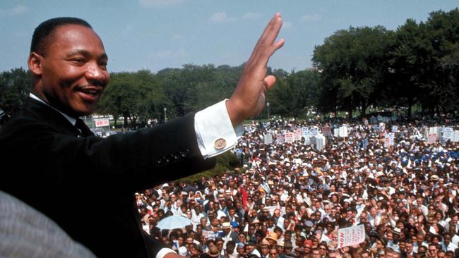 Martin Luther King Jr giving his I Have a Dream speech during the March on Washington in 1963. Picture: Getty Images