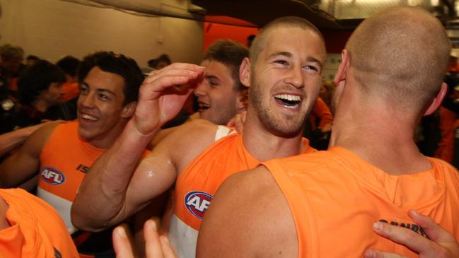 The Giants’ first AFL win came against Gold Coast. Pic: Kym Smith