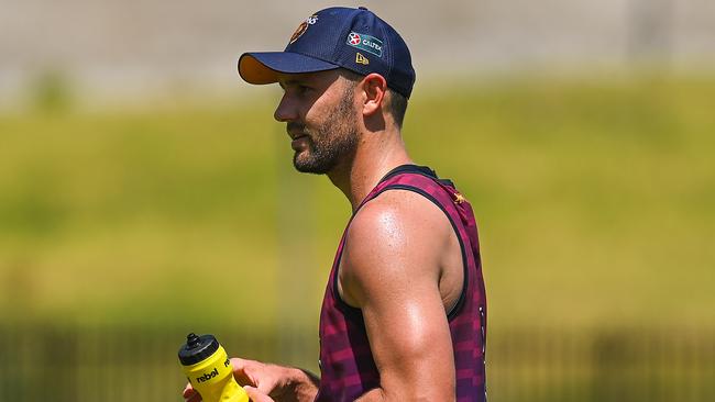 BRISBANE, AUSTRALIA - DECEMBER 05: Jack Gunston looks on during a Brisbane Lions AFL training session at Brighton Homes Arena on December 05, 2022 in Brisbane, Australia. (Photo by Albert Perez/Getty Images)