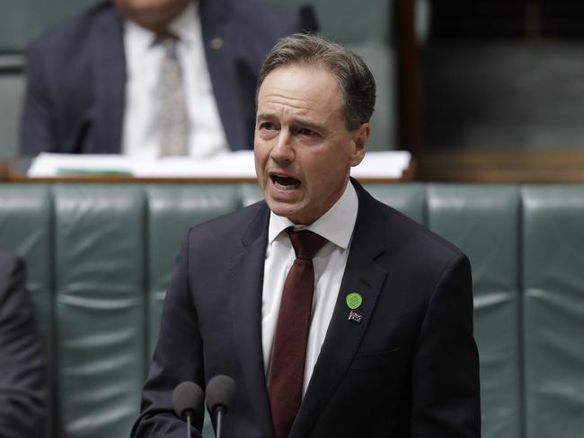 Health Minister Greg Hunt. Picture: Sean Davey.