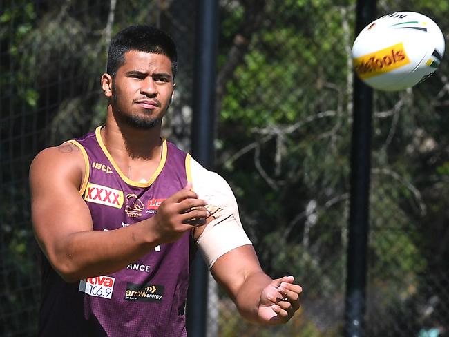 Payne Haas at training.  Picture: AAP/John Gass