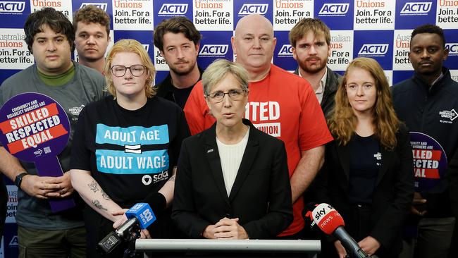 ACTU secretary Sally McManus says unions will campaign for a living wage for the lowest-paid. Picture: Ian Currie/NewsWire