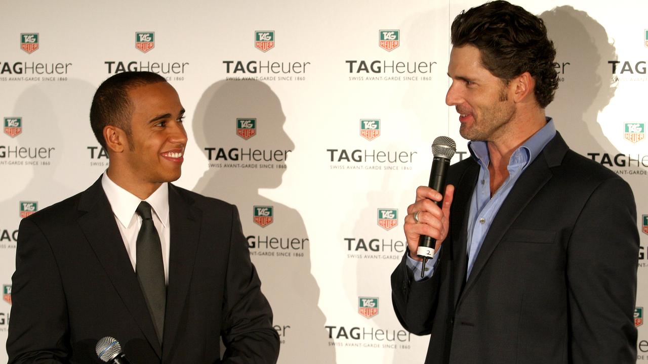 And chatting with comedian and actor Eric Bana at the TAG Heuer cocktail party at Le Bar Bistro Guillaume.